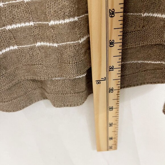 NEW Karen Scott Brown & White Geometric Knit Pullover Sweater - Size 3X - Picture 7 of 8
